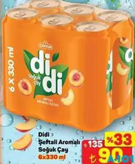 DİDİ ŞEFTALİ AROMALI SOĞUK ÇAY 6X330 ML fiyat ve kampanya bilgisi